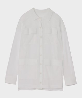 GRACE CONTINENTAL カバーオールシアージャケット ホワイト