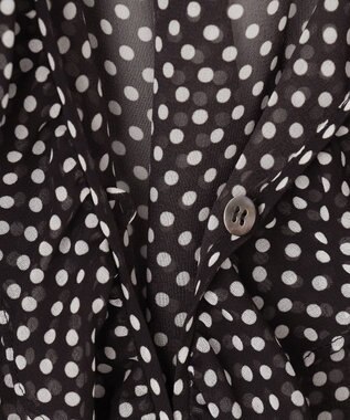 GRACE CONTINENTAL ドットラッフルブラウス ブラック