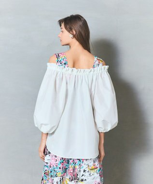 GRACE CONTINENTAL ボリュームスリーブトップ ホワイト