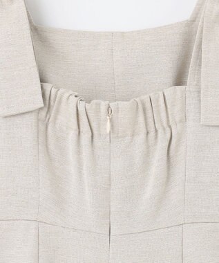 GRACE CONTINENTAL 麻調ベルトサロペット ベージュ