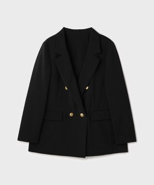 GRACE CONTINENTAL バックタックテーラードジャケット ブラック