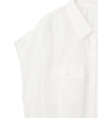 GRACE CONTINENTAL ギャザーシャツ ホワイト