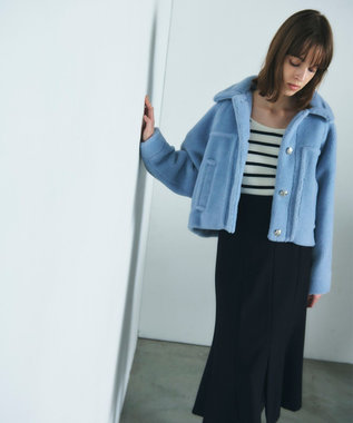 GRACE CONTINENTAL ボアジャケット ブルー