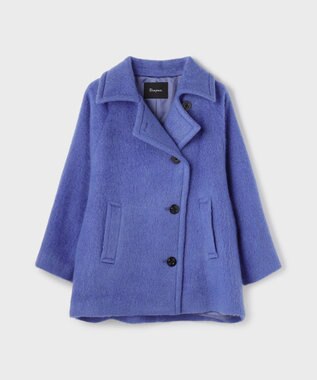 GRACE CONTINENTAL シャギ－ハ－フコ－ト ブルー