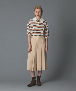 GRACE CONTINENTAL プリーツキュロットパンツ ベージュ