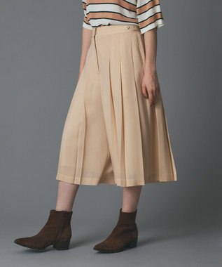 GRACE CONTINENTAL プリーツキュロットパンツ ベージュ