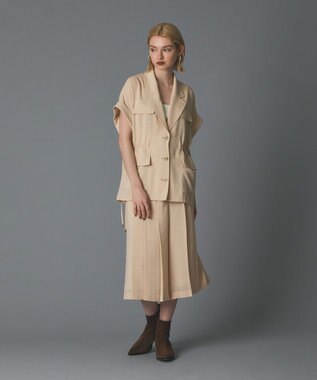 GRACE CONTINENTAL プリーツキュロットパンツ ベージュ