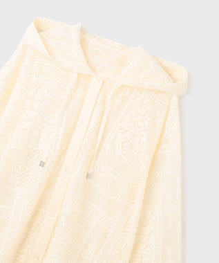 GRACE CONTINENTAL キカレースフード付トップ キナリ