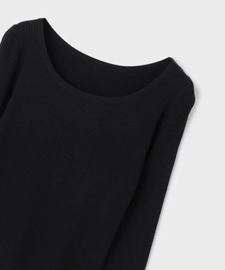 GRACE CONTINENTAL リブニットトップ ブラック