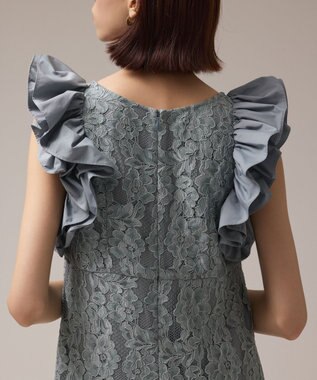 GRACE CONTINENTAL フリルレースワンピース ブルー