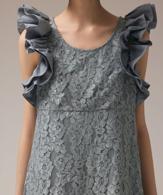 GRACE CONTINENTAL フリルレースワンピース ブルー