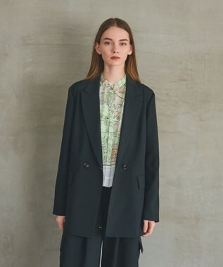 GRACE CONTINENTAL ダブルブレストライトジャケット ブラック