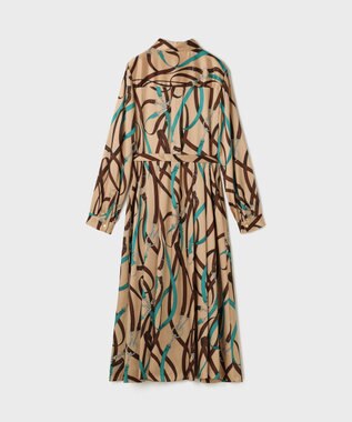 GRACE CONTINENTAL ベルトプリントシャツドレス ベージュ