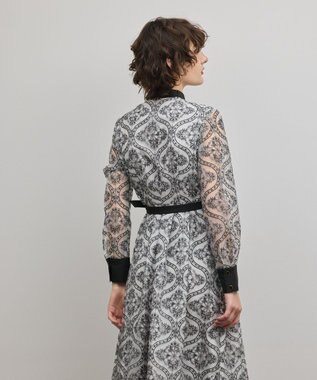 GRACE CONTINENTAL オーナメント刺繍フレアワンピース キナリ