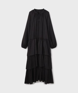 GRACE CONTINENTAL ヨウリュウティアードワンピース ブラック