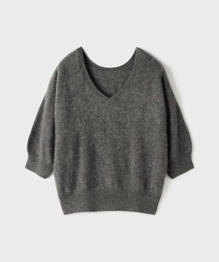 GRACE CONTINENTAL カシミヤファートップ グレー