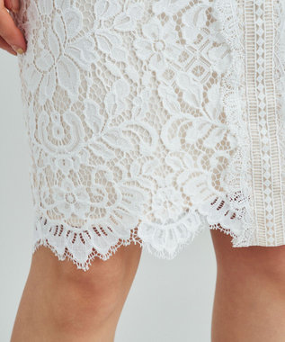 GRACE CONTINENTAL レースタイトドレス キナリ