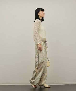 GRACE CONTINENTAL プリントイージーパンツ イエロー