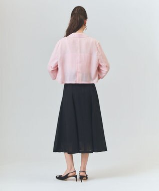 GRACE CONTINENTAL リネンライクシアージャケット ピンク