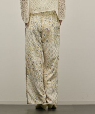 GRACE CONTINENTAL プリントイージーパンツ イエロー