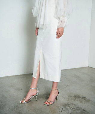 GRACE CONTINENTAL ストレッチタイトスカート ホワイト