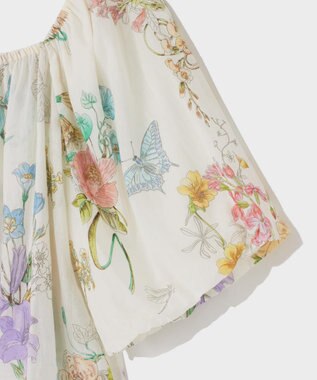 GRACE CONTINENTAL ボタニカルドレープブラウス キナリ