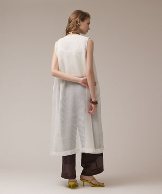 【美品】グレースコンチネンタル ダイアグラム ノーカラーロングジレ ノーカラーロングジレ2 / GRACE CONTINENTAL | GRACE