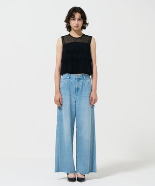 GRACE CONTINENTAL チュールフリルノースリーブ ブラック