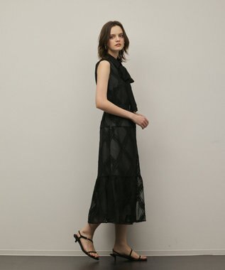 GRACE CONTINENTAL チュールレースワンピース ブラック