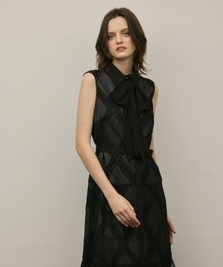 GRACE CONTINENTAL チュールレースワンピース ブラック