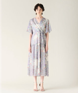 GRACE CONTINENTAL ペイズリーカシュクールワンピース ベージュ