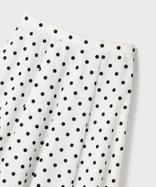 GRACE CONTINENTAL ドットフロッキータックスカート ホワイト