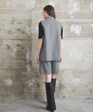 GRACE CONTINENTAL 千鳥ライトウールジレ ブラック