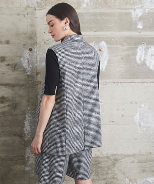 GRACE CONTINENTAL 千鳥ライトウールジレ ブラック