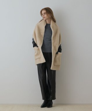 GRACE CONTINENTAL フェイクミンクストール ベージュ