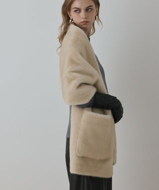 GRACE CONTINENTAL フェイクミンクストール ベージュ