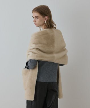 GRACE CONTINENTAL フェイクミンクストール ベージュ