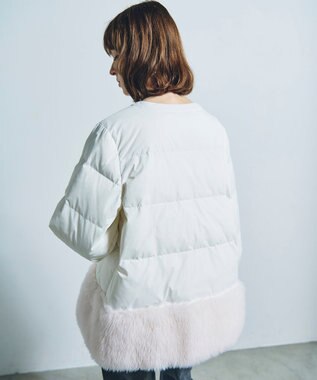 GRACE CONTINENTAL ボアコンビダウンジャケット キナリ