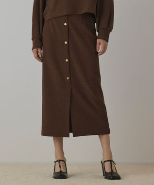 GRACE CONTINENTAL ラメカットスカート ブラウン