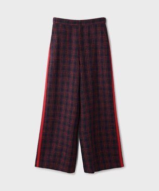 GRACE CONTINENTAL ツイードラインパンツ ネイビー