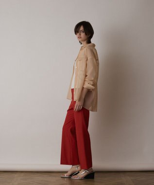 GRACE CONTINENTAL ストレッチフレアパンツ レッド