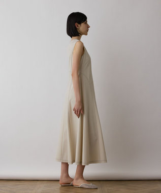 GRACE CONTINENTAL ステッチカットワンピース ベージュ
