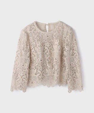 GRACE CONTINENTAL レ－スブラウス ベージュ
