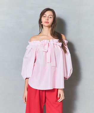 GRACE CONTINENTAL 【オンラインストア・会場限定】ボリュームスリーブトップ ピンク