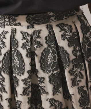 GRACE CONTINENTAL ダマスクジャガードタックスカート キナリ