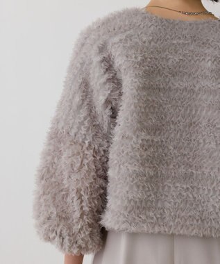 GRACE CONTINENTAL フラワーチュール刺繍ブルゾン グレー