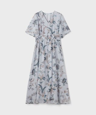 GRACE CONTINENTAL シノワズリプリントワンピース ブルー