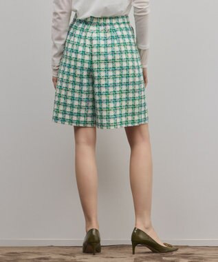 GRACE CONTINENTAL ツイードショートパンツ グリーン