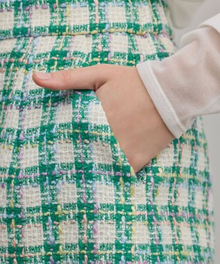 GRACE CONTINENTAL ツイードショートパンツ グリーン