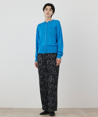 GRACE CONTINENTAL ウールシルクニットカーディガン ブルー